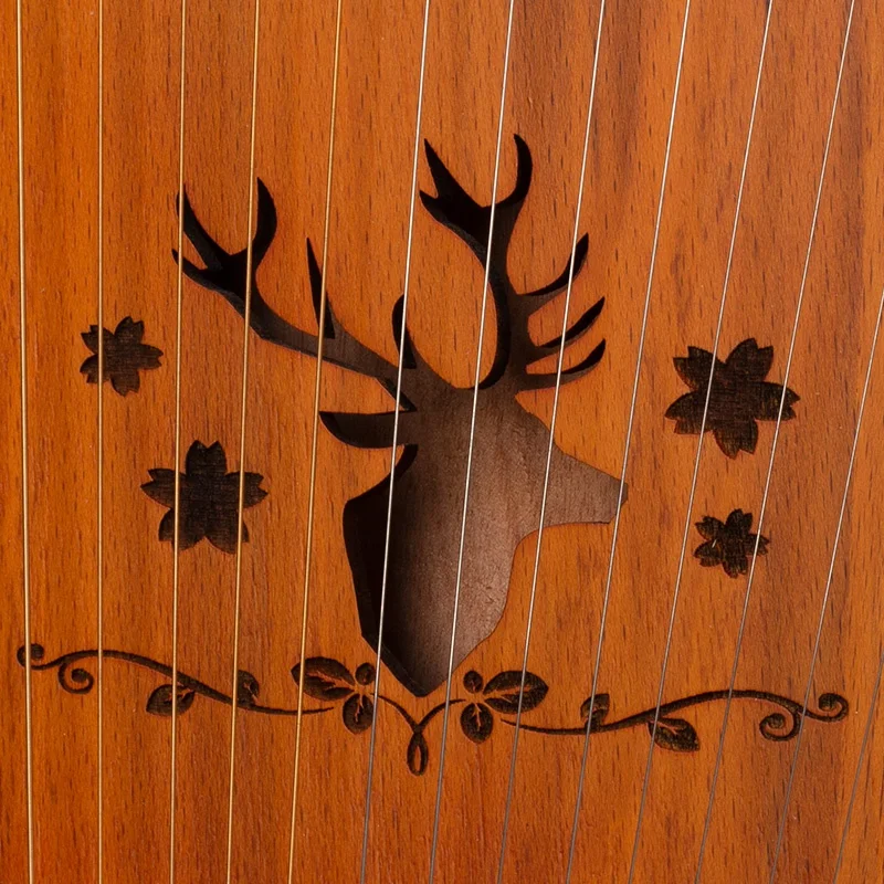 19 струны деревянный из красного дерева тела Лира Арфы музыкальный инструмент с
