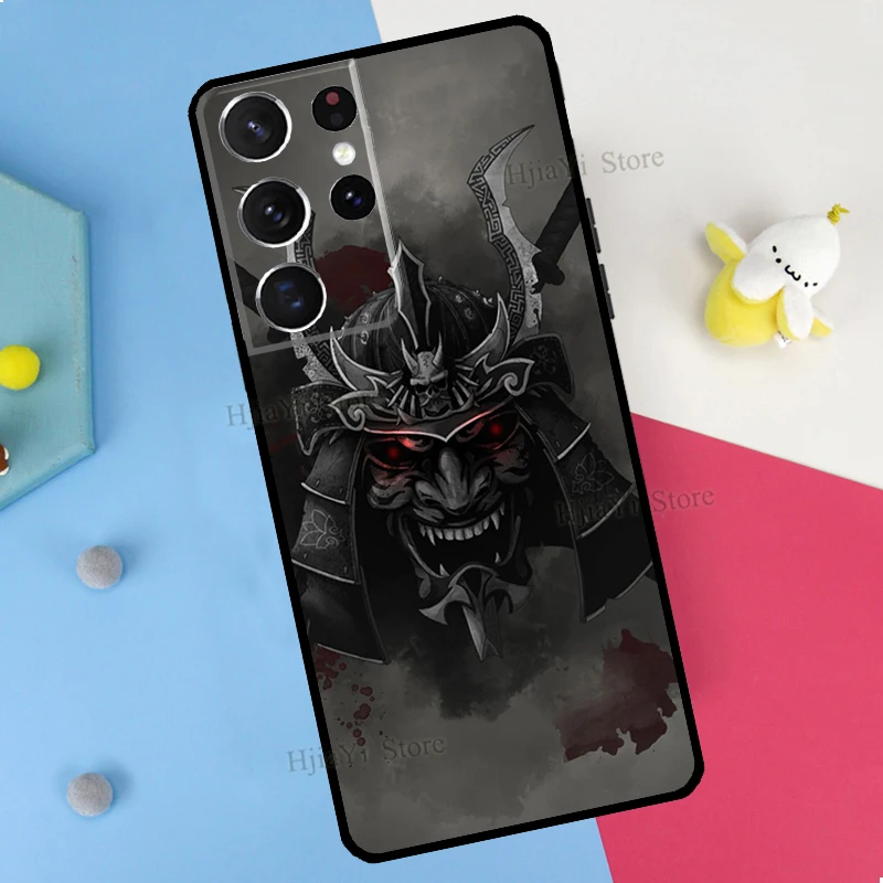Чехол для телефона Oni Samurai Mask для Samsung Galaxy S21 Ultra S9 S10 S22 Plus Note 10 20 S20 FE.