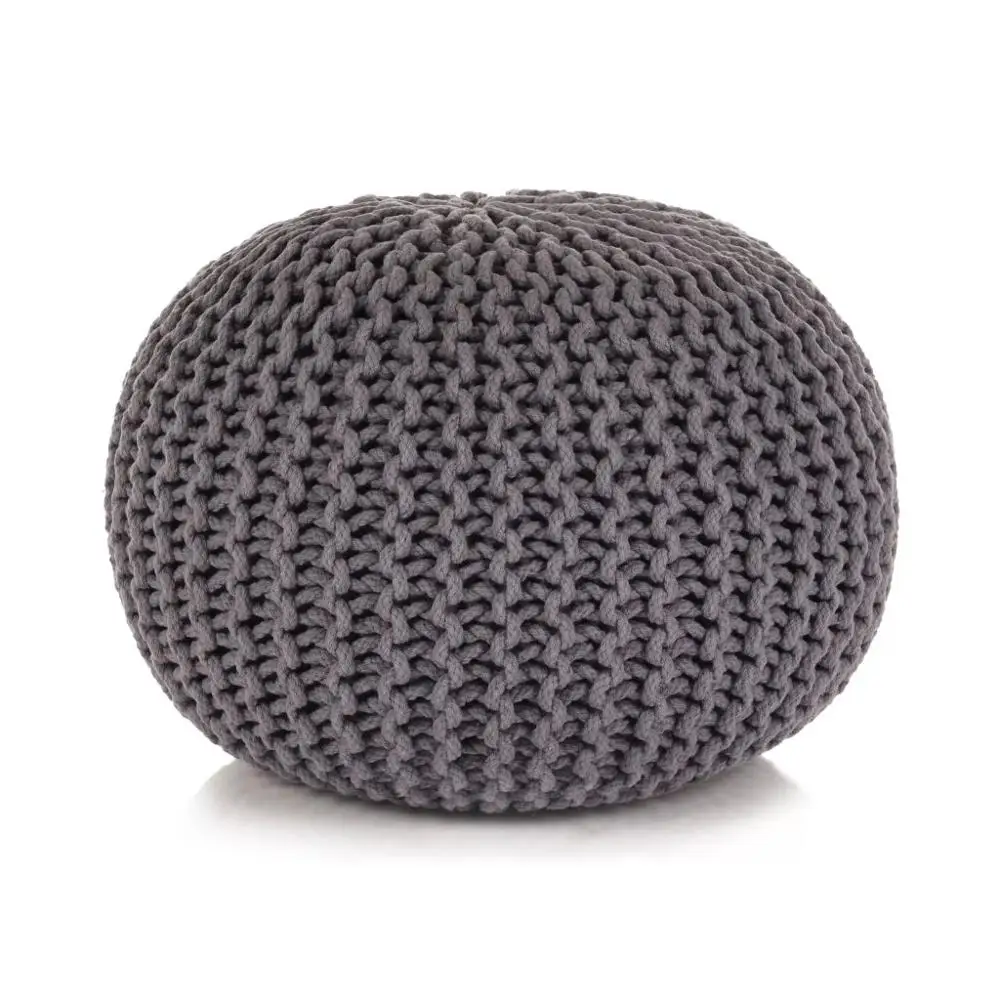 Современный пуф ручной вязки мягкие серые мешочки для диванов гостиной ног