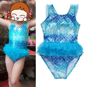 Купальник с юбкой-годе для девочек, слитный купальный костюм для девочек, купальные костюмы для детей 1-10 лет, купальник для детей, 2021