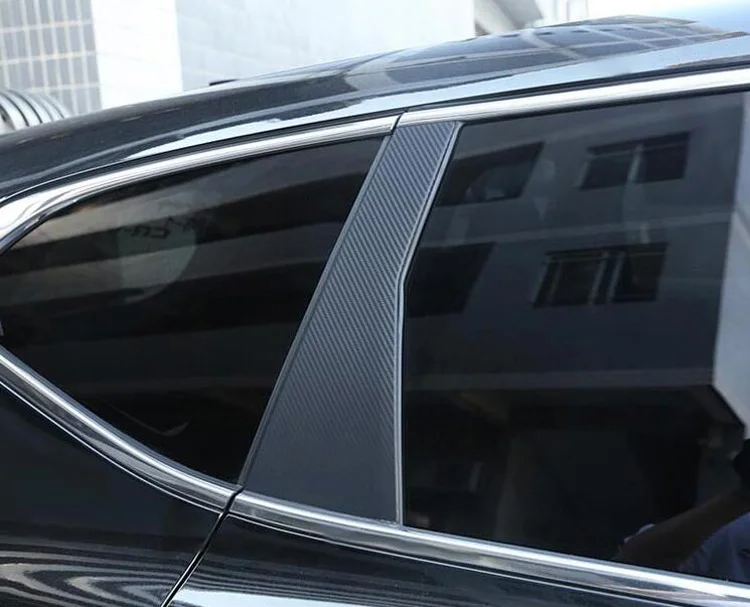 Стайлинг автомобиля углеродное волокно отделка окна украшение средняя наклейка