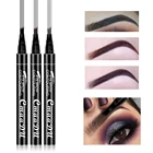 Водостойкая жидкая ручка для бровей, 3 цвета, 4 наконечника