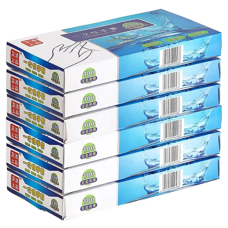 

Большие Одноразовые Полиэтиленовые прозрачные перчатки, 200 шт./100 шт.