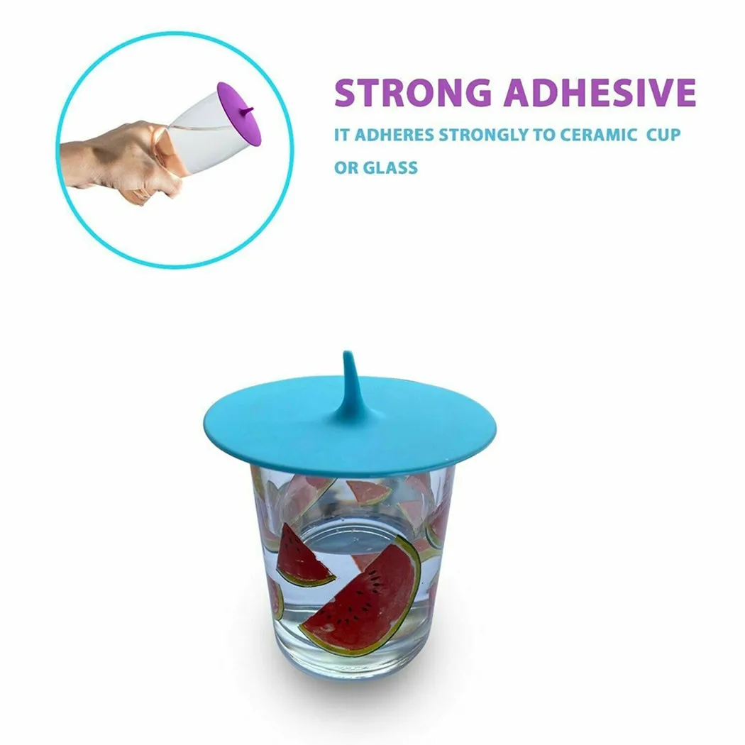 

10cm Creative Silicone Cup Lid Glass Drink Cover Anti-dust Coffee Mug Suction Seal Water Drop Sugar Cup Lid Silicone Cup Lid Cup