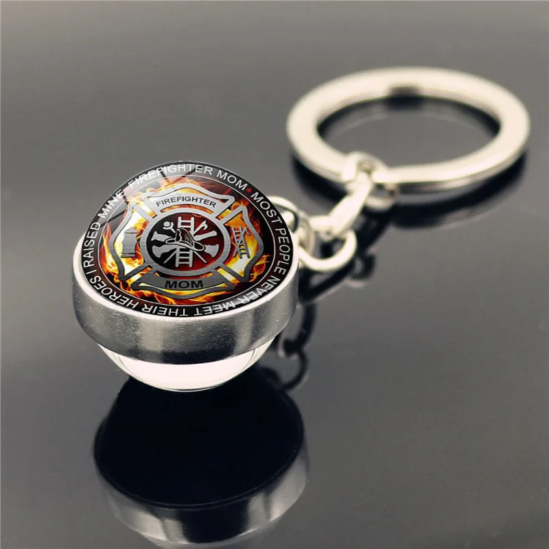 WG 1 шт. брелок с логотипом пожарного кабошон драгоценный камень металлический