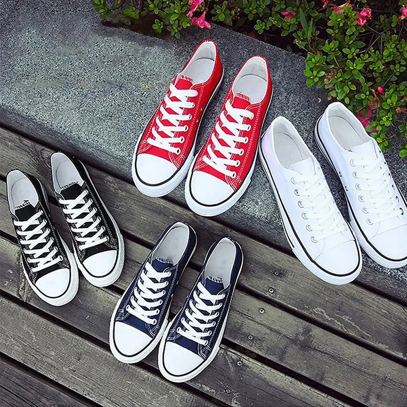 Кеды женские на шнуровке Вулканизированная плоская подошва холщовые Простые