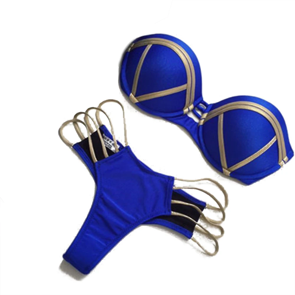 Женский пикантный комплект бикини летний с топом-трубой модный раздельный