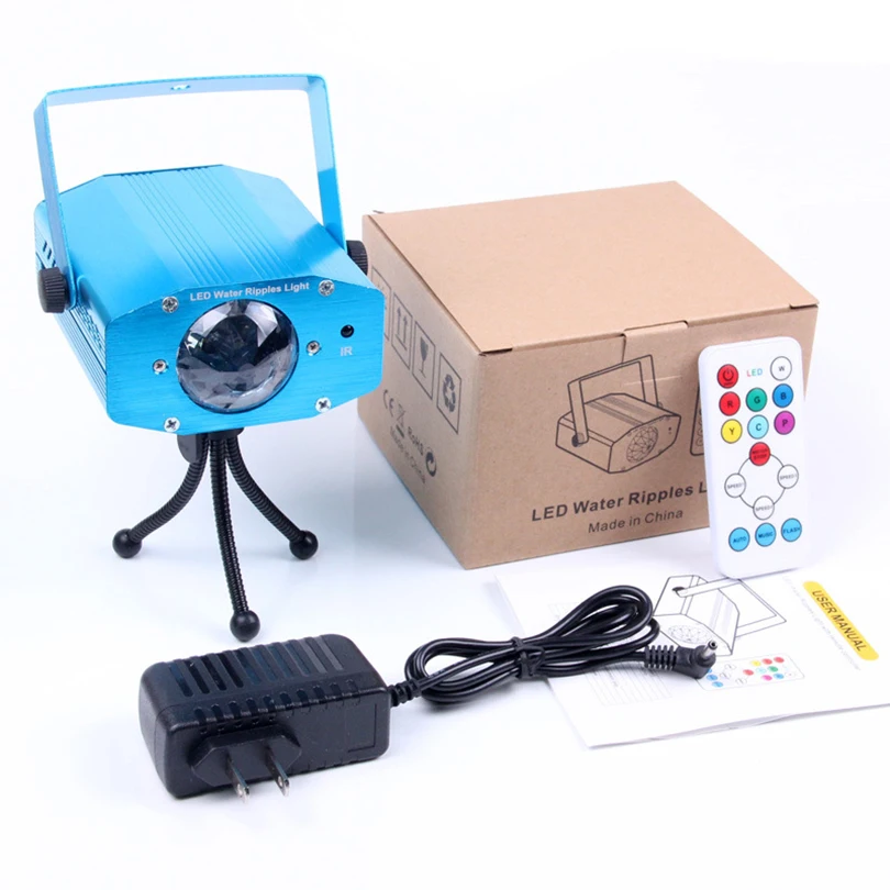 

Сценический светильник, 7 цветов, волнистый эффект, удаленный RGB светодиодный лазерный проектор, светильник для дискотевечерние, светильник...