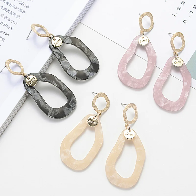 

Irregular Acrylic Resin Dangle Drops Statement Earrings for Women