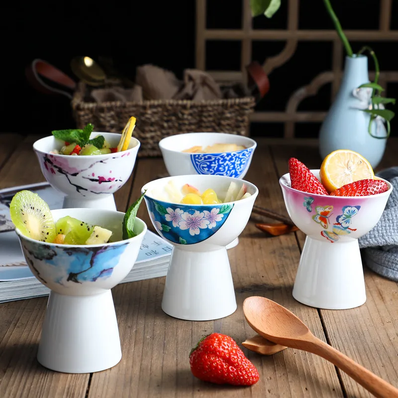 Керамическая чашка для закусок десертов креативная китайская Высокая