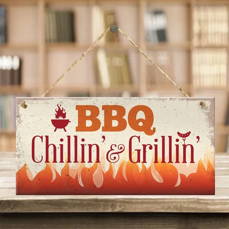 Деревянный барбекю украшения профиль для деревянные Настенный декор Бар Паб