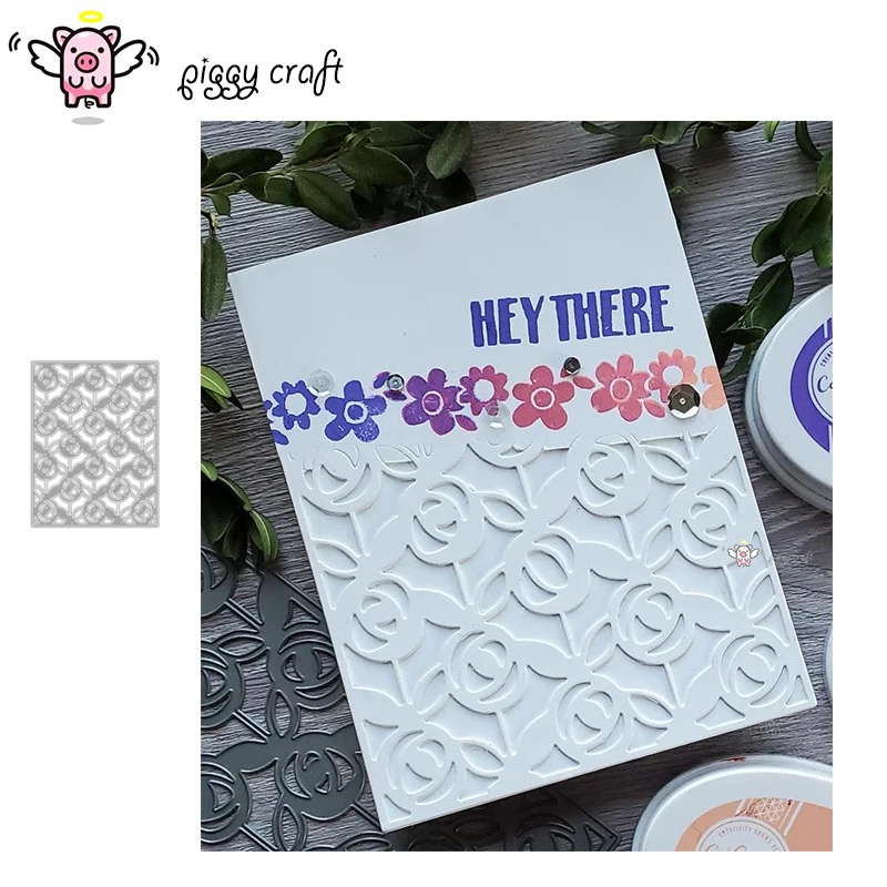 Piggy Craft metal cutting dies cut die mold Flower cluster frame Scrapbook paper craft knife mould blade punch stencils | Дом и сад