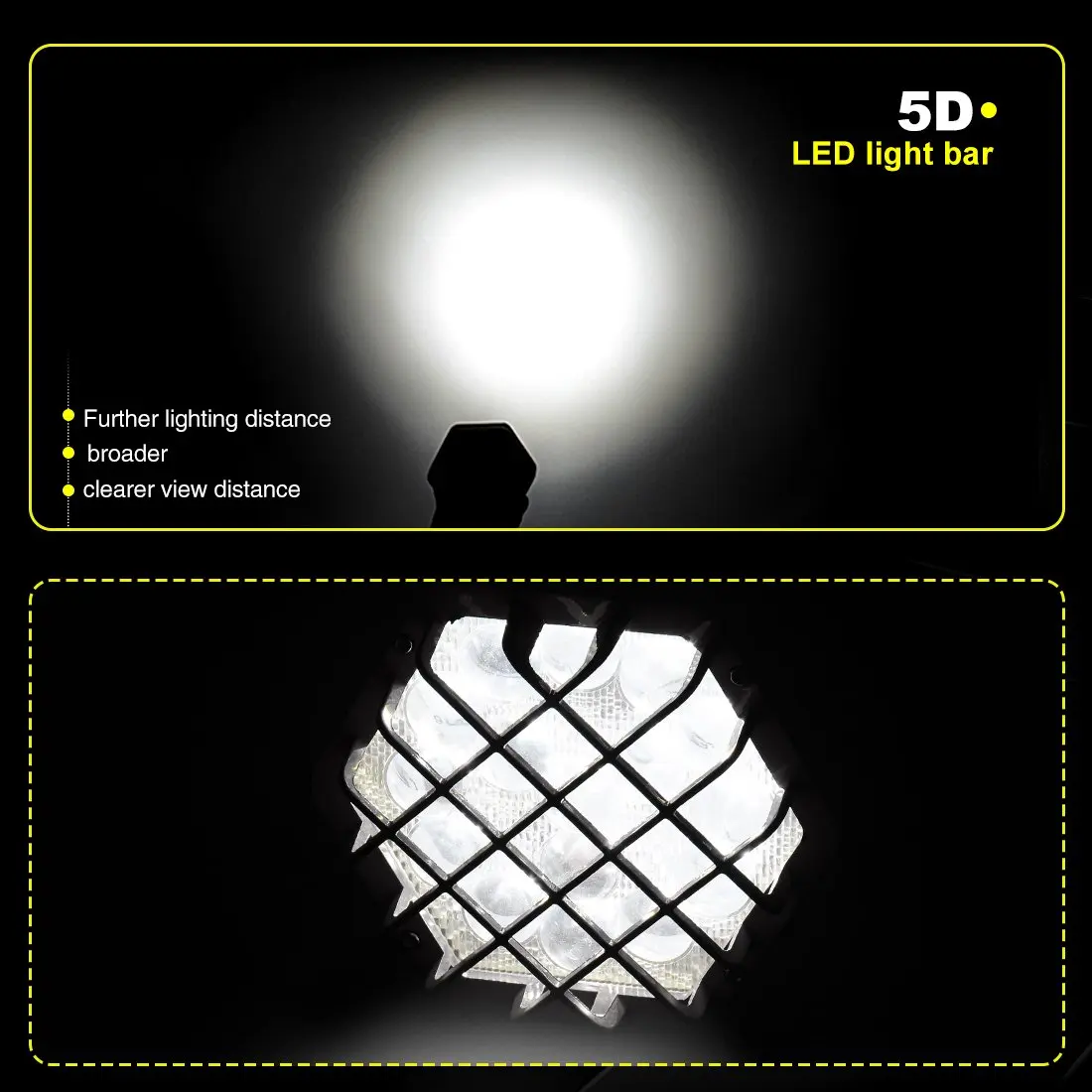 1/2pcs Led Car Working Light Cubes 5" 48W 5D 4800LM Offroad Fog Driving Spot Lights Waterproof for Truck Jeep Boats SUV | Автомобили и