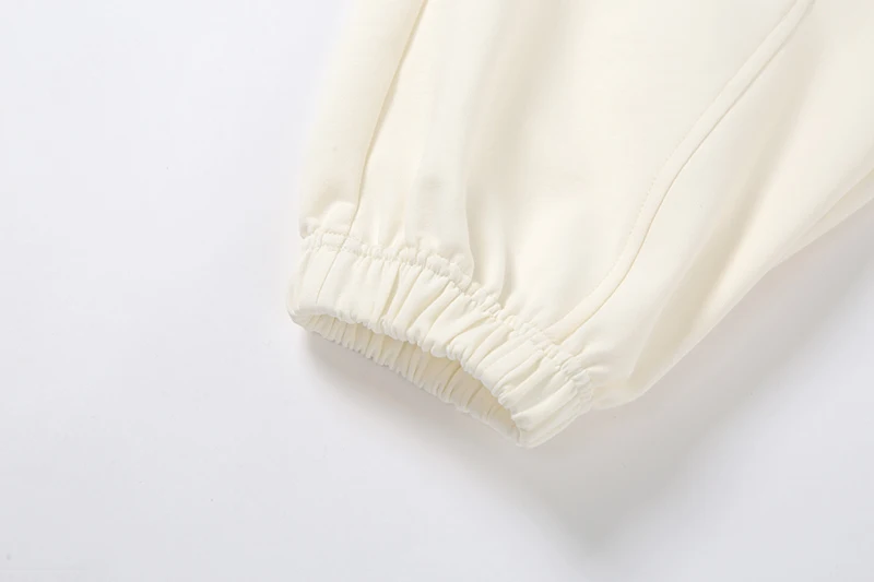 

Insts spring/summer 2021 new women's dress, loose and high-waisted, monogram embroidered slacks in pure color