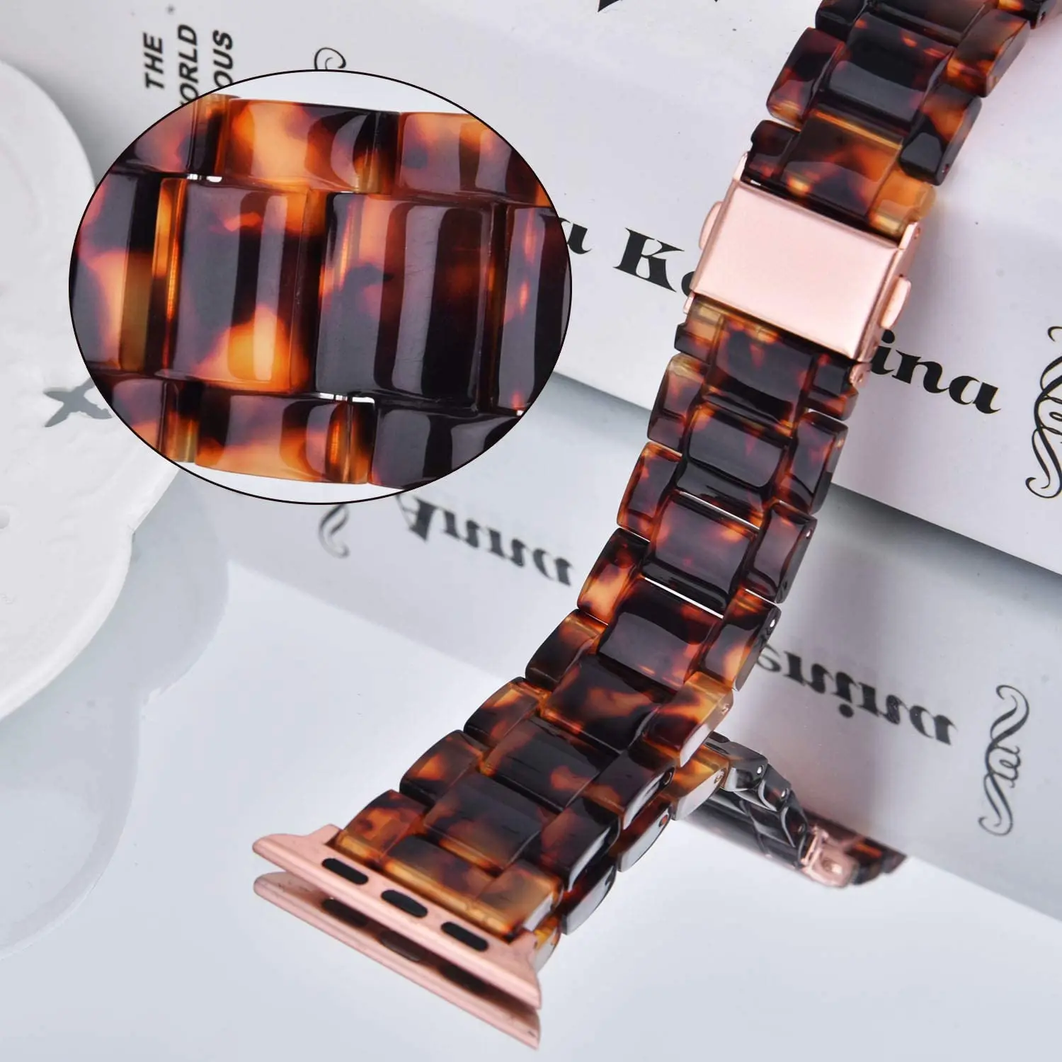 Resin strap for apple watch band 7 44mm 40mm 42mm 38mm 41 45mm correa transparent Loop watchband for iwatch 7 6 se series 5 4 3