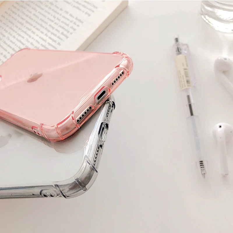 

Transparent phone Case for iphone 11 11pro 11ProMax XR XS Max Shockproof Clear TPU Case for iphone 6 6s 7 8 Plus Protective capa