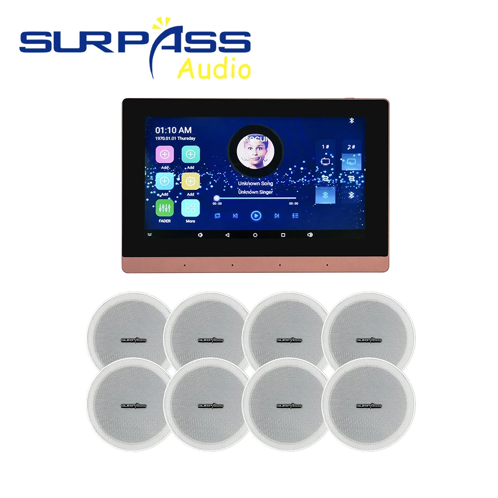 

Умный домашний Bluetooth беспроводной Wi-Fi настенный усилитель сенсорный экран Android PA потолочный динамик стерео фон Музыка Аудио кинотеатр