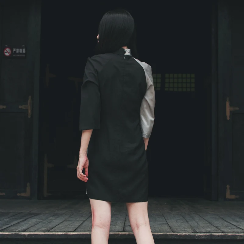 

2020 Elegant Woman Chinese style improvement Cheongsam woman print slim Dress