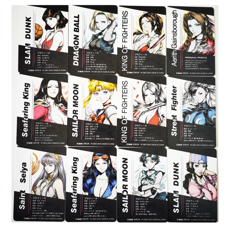

18pcs/set Hand Painted Goddess Series Sailor Moon Hancock Android18 Mai Shiranui Hobby Collectibles Game Anime Collection Cards