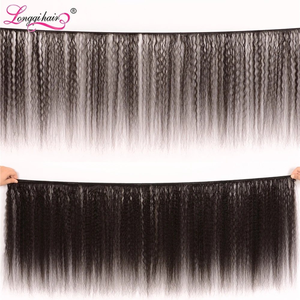 Курчавые прямые пучки волос естественного цвета 100% Remy человеческие волосы