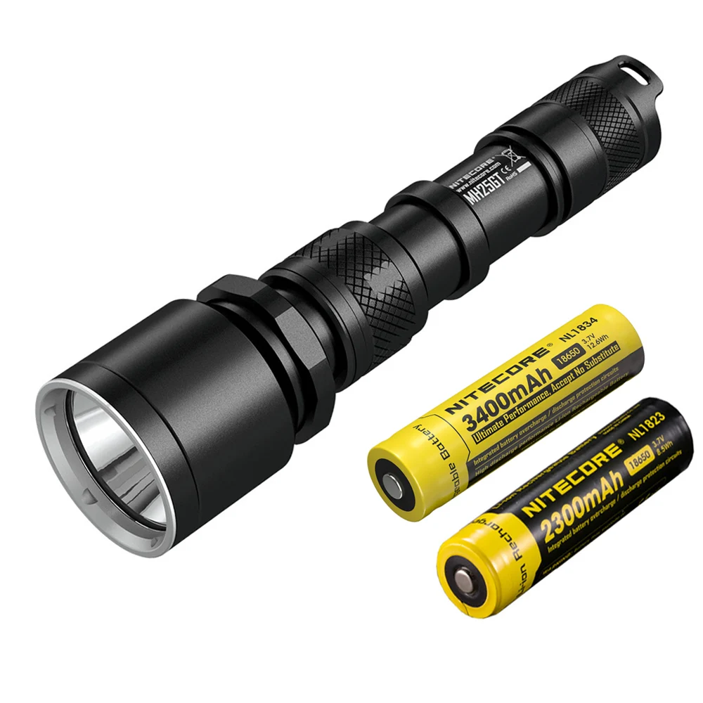 NITECORE MH25GT USB Перезаряжаемый тактический фонарь XP-L HI V3 max 1000 люмен луч бросок 452 м открытый свет спортивный факел - Испускаемый цвет: MH25GT NL1834 NL1823