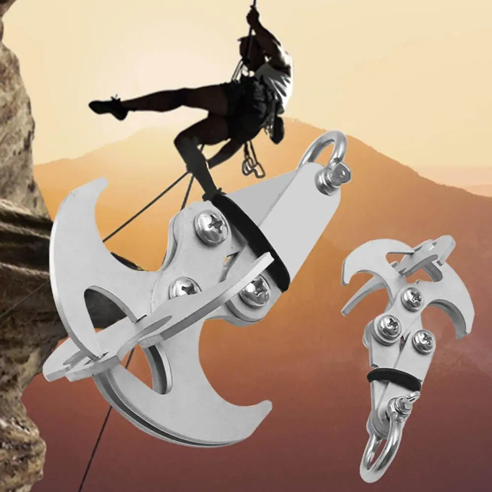 

Stainless Steel Claw Hook Outdoor Climbing Multifunctional Folding Grappling Hook Climbing Claw Carabiner Travel Climbing Tool