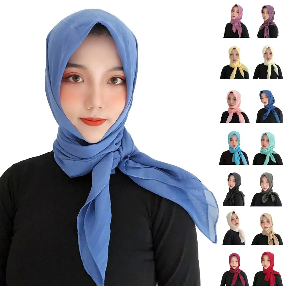 100*100 см мусульманский женский платок шарфы Исламский головной убор хиджаб