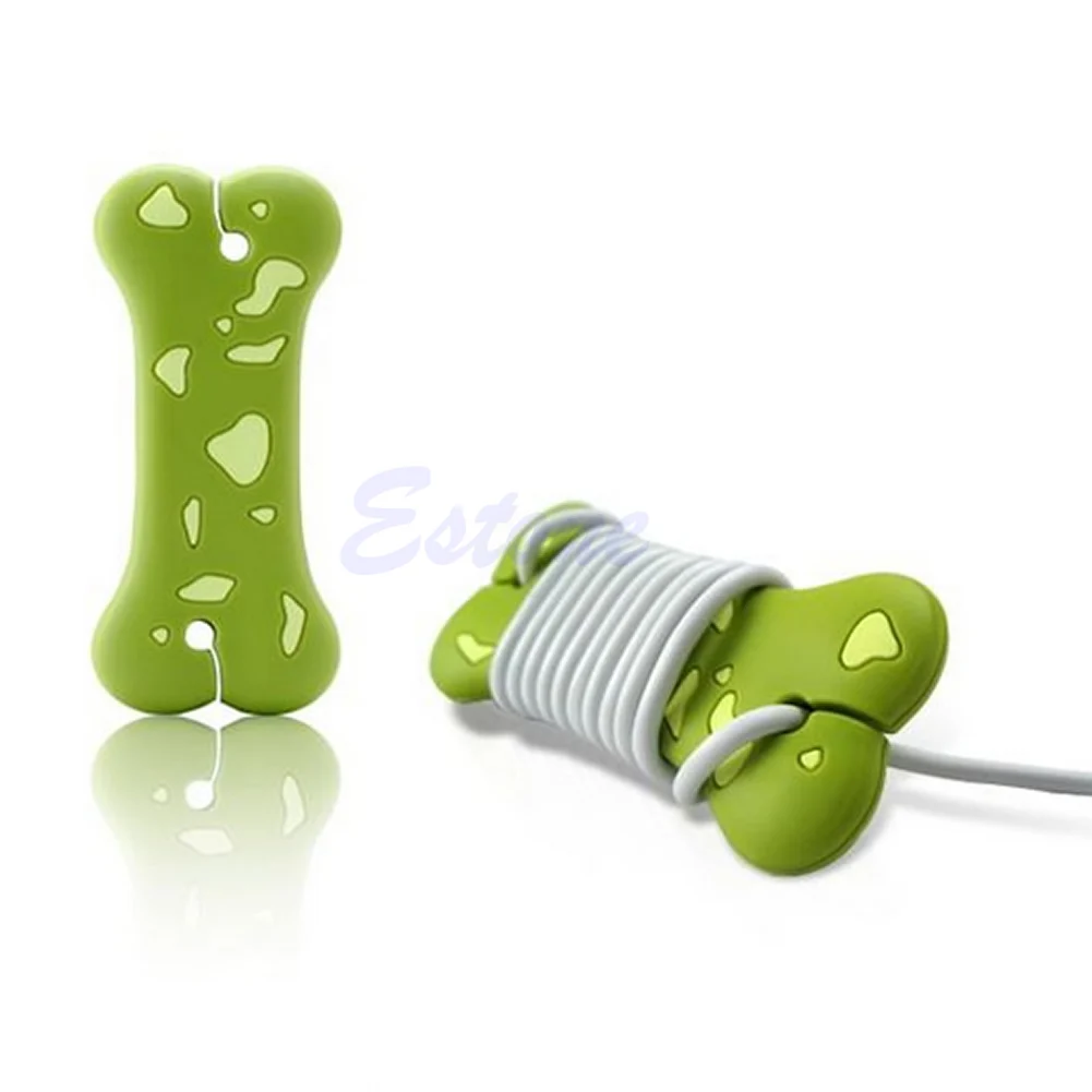 

Dog Bone Cute Cartoon Cord Cable Headphone Earphone Wrap Manage Winder Organizer A6HE