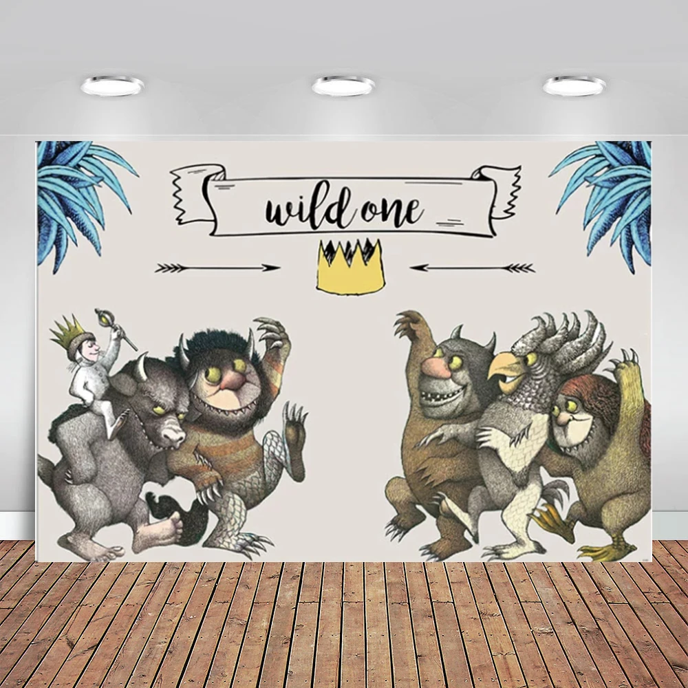 

The Wild Beast Photography Backdrops Where The Wild Things Are Backdrop Wild One Dessert Table Party Banner Background