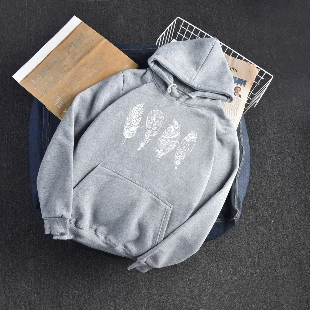 Модные женские худи с карманами толстовка длинным рукавом и принтом Sudadera