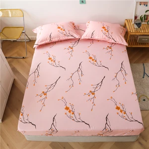 Mattress Cover Print Sheet Four Corners With Elastic Suit Every Season Need Order Pillowcases) Polyester Single Bedsheet Bed