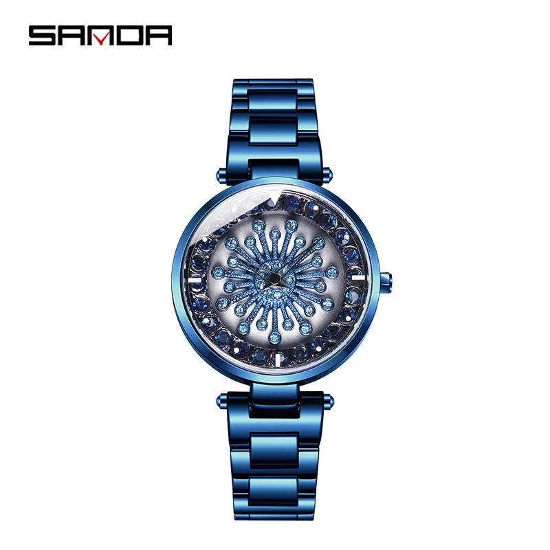 

Роскошные женские магнитные часы Relogio Feminino Blue стразы женские кварцевые наручные часы из нержавеющей стали для подарка часы 2020