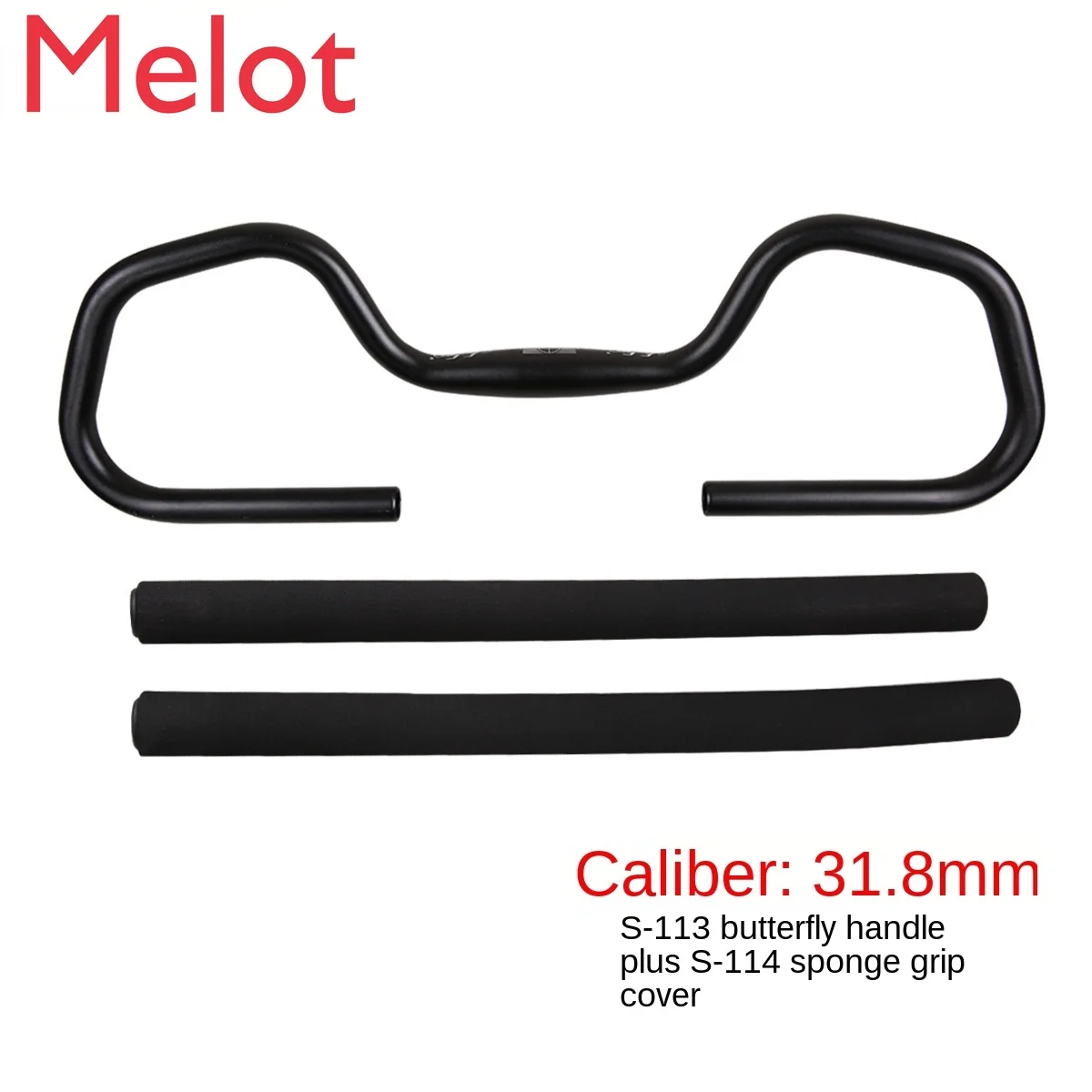 

Riding Wagon Special Car Handle Butterfly Handle Sponge Handle Cover Mountain Bike Bicycle Parts Bent Handlebar