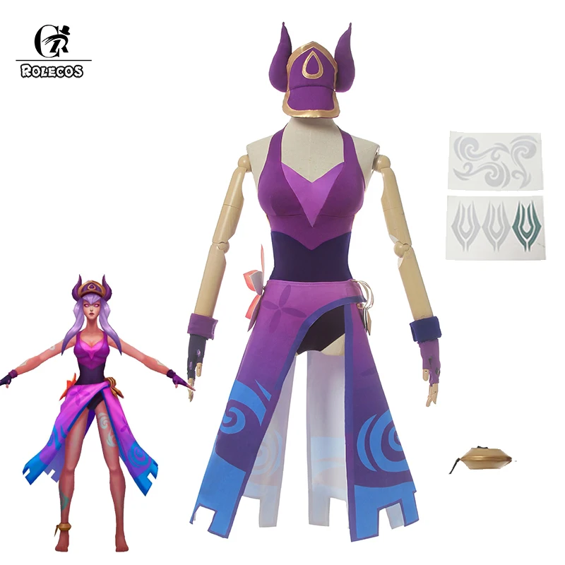 Косплей костюм ROLECOS для игры LOL Syndra костюмы вечевечерние в бассейне синдры