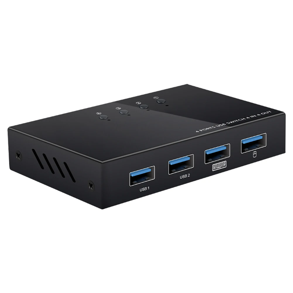 4 в выхода USB переключатель KVM коробка USB2.0 коммутатор ПК разделяющий сплиттер для