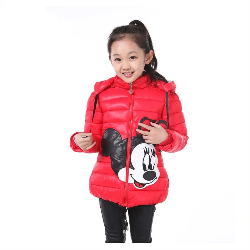 Kids Clothes Girls Jacket Autumn Winter Warm Hooded Jackets For Girl Fashion Coats Cartoon High Quality Down Outerwear | Детская одежда