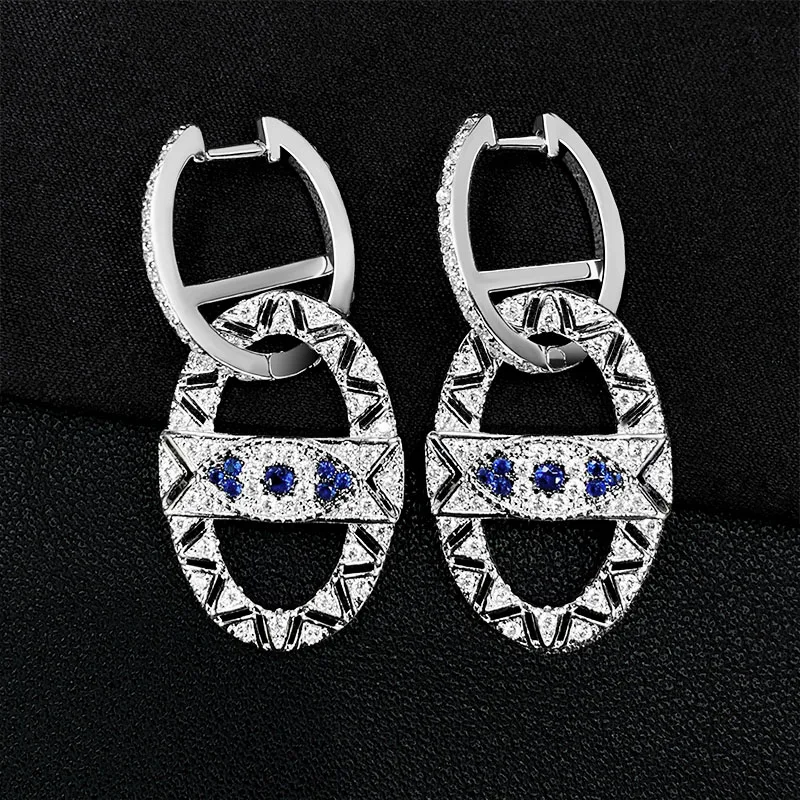 

S925 Sterling Silver New Evil Eye Earrings Personality Temperament Fashion European And American Luxury Brand Monaco Jewelry