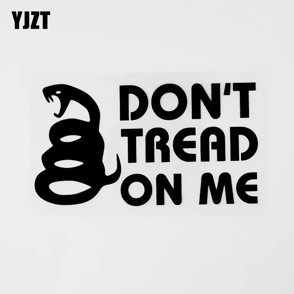 

YJZT 15.5CM×8.4CM Fashion Don't Tread On Me Vinyl Car Window Sticker Decal Black/Silver 8C-0724