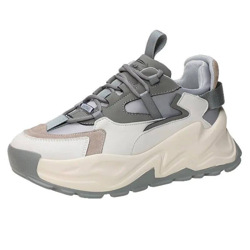 

Autumn Ins Thick-soled Daddy Shoes Women's Breathable Leisure Travel Inner Heightening Lightweight Sports Shoes