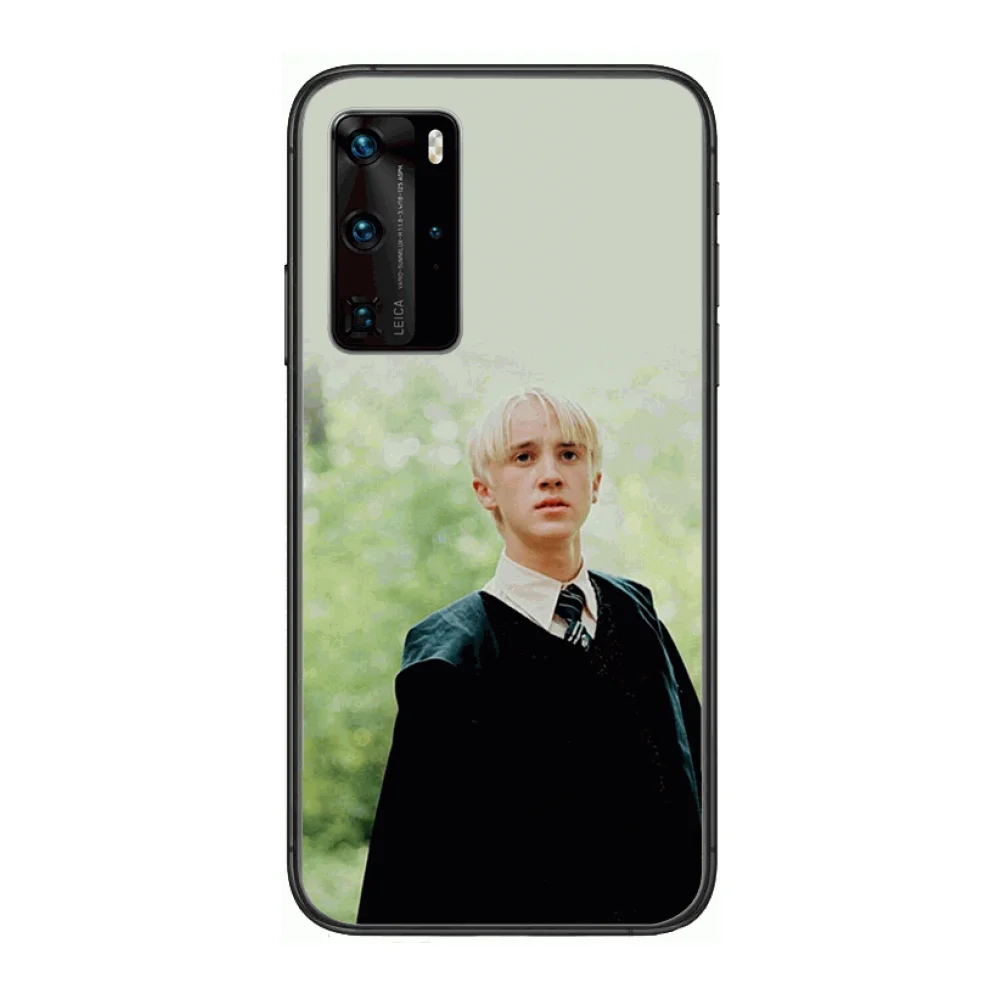 

Draco Malfoy potter Phone Case For Huawei P 40 30 20 10 Lite Smart Z Pro Black Etui Coque Painting Hoesjes comic fashion