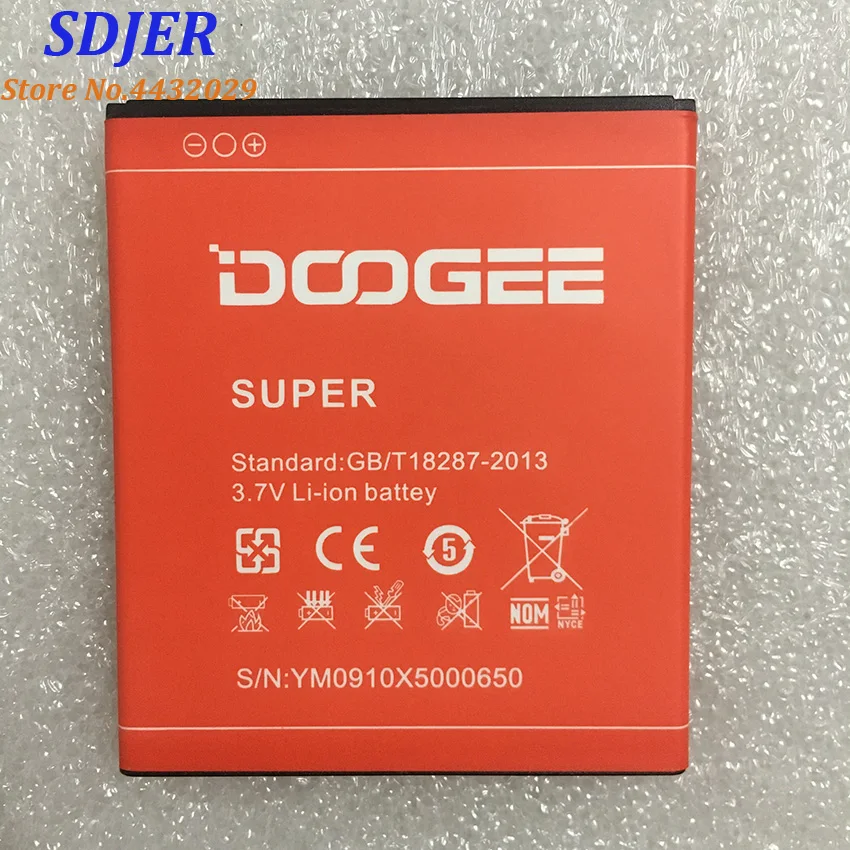 Аккумулятор большой емкости 3100 мАч красного цвета Для DOOGEE X5/X5 Pro литий-ионный