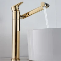 bakala 360 degree rotate tall faucet goldblack bathroom basin chrome polished sink mixer tap faucet lt 606