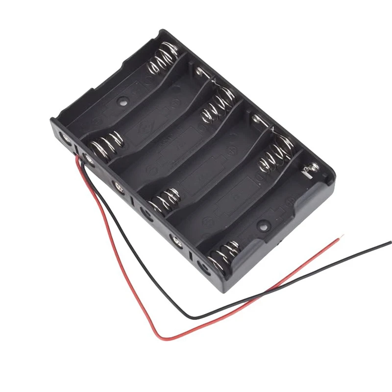 Новый 6x1 5 V AA 2A батарея держатель батареи Коробка для хранения 9V чехол с свинцовым