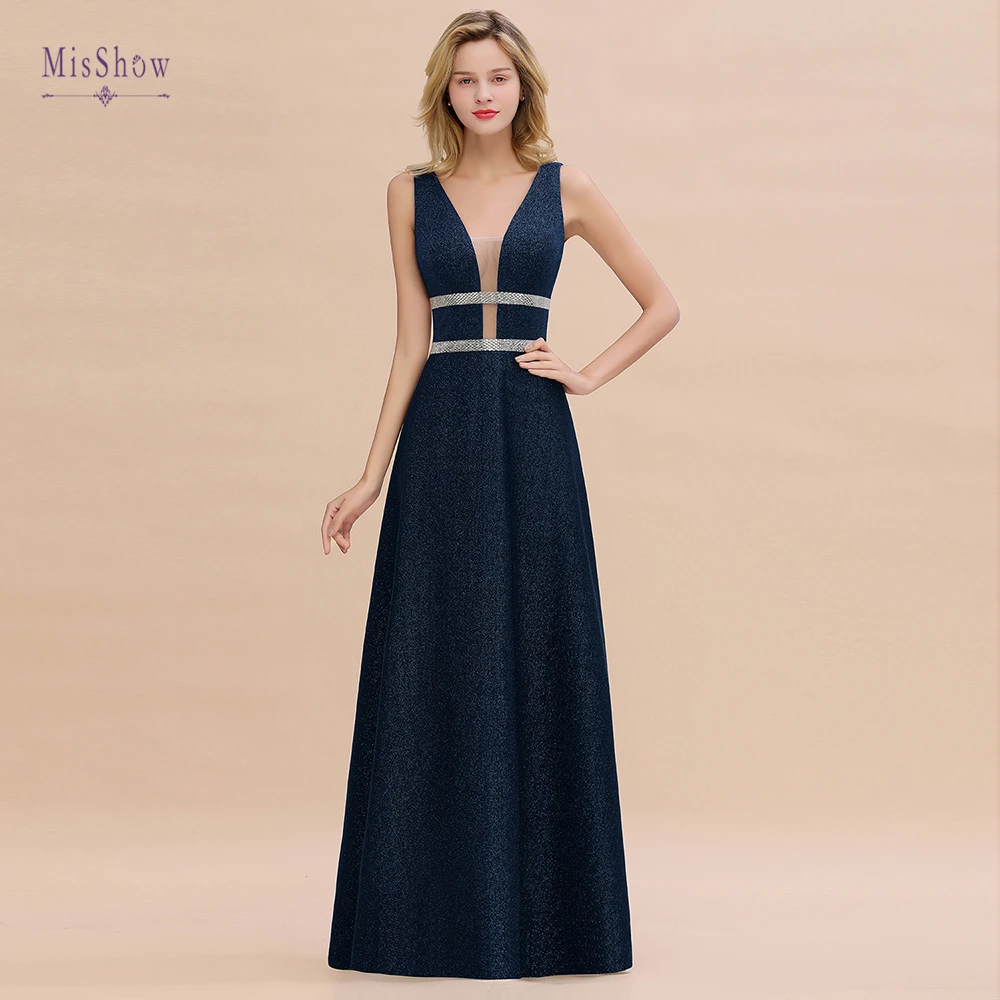 Новое поступление Длинные вечерние платья из блестящей ткани ТРАПЕЦИЕВИДНОЕ