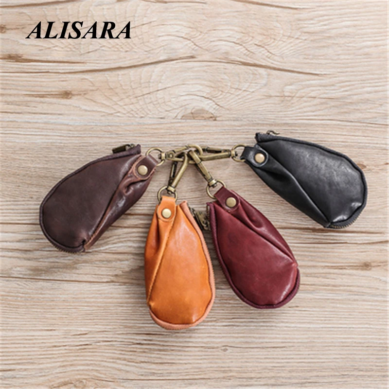 Кошелек для ключей ручной работы в винтажном стиле форме ножны первый слой кожа