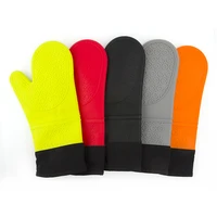 silicone heat resistant insulation kitchen microwave glove oven mitts for baking cooking bbq