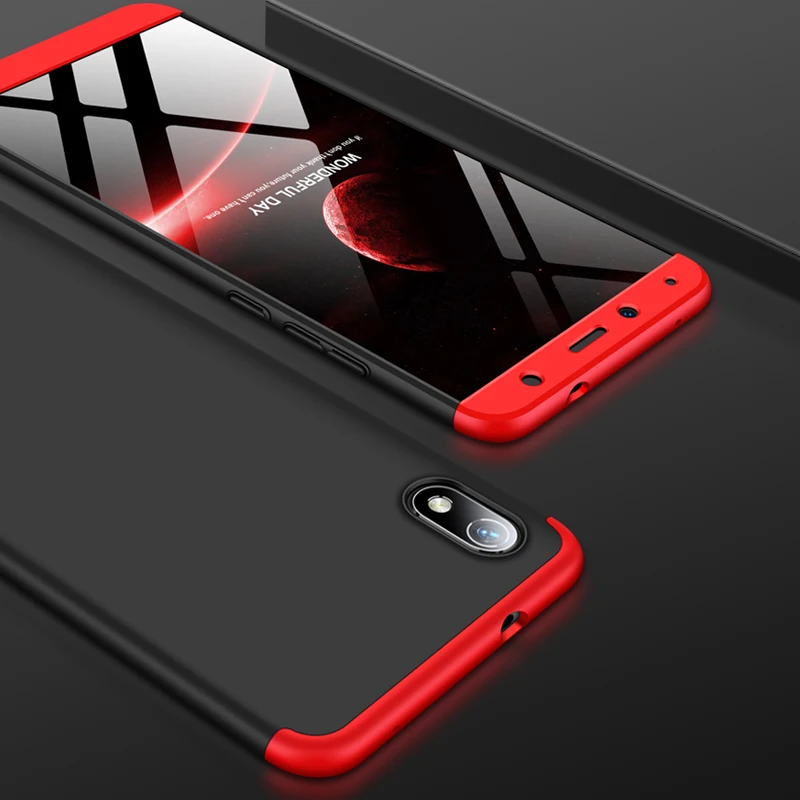 360 Degree Cover For Xiaomi Mi Pocophone F1 Redmi 7A 6A Note 4X Prime Case 3 in 1 Hard PC Protection Matte | Мобильные телефоны и
