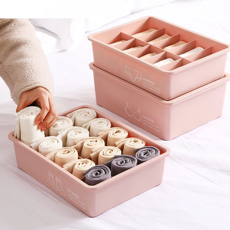 

Clothing Storage Box Underwear Bra Panties Socks Household Goods Compartmentalized Plastic Material Sorting Storage Box