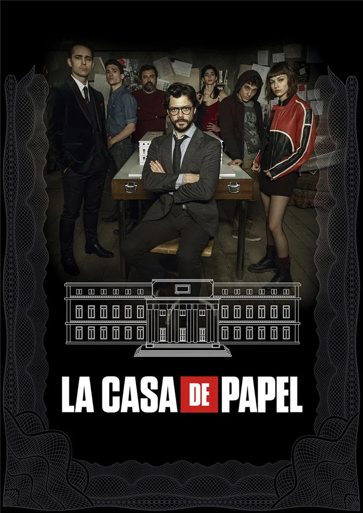 Зеленый Постеры для наживки денег la casa de papel глянцевый бумажный Декор на стену яркий цвет - Цвет: Зеленый
