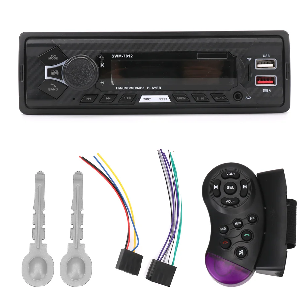 head unit handsfree with voice control swm 78117812 1 din auto parts car radio multimedia auto stereo bluetooth aux function free global shipping